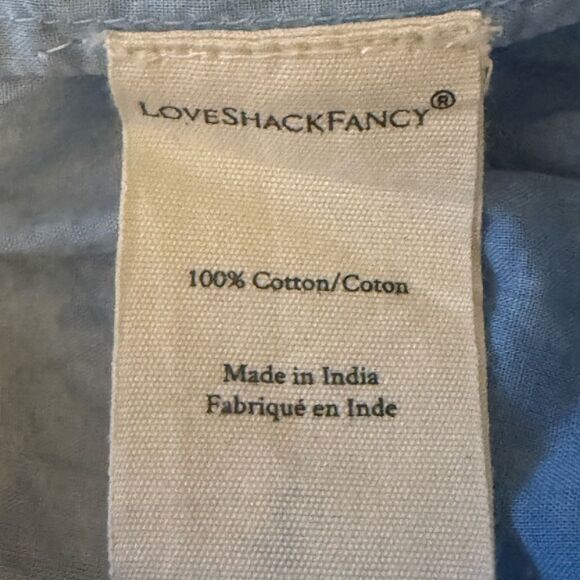 LoveShackFancy Natasha Women’s Mini Dress in Blue Hand Dye. Size P. - Picture 9 of 10